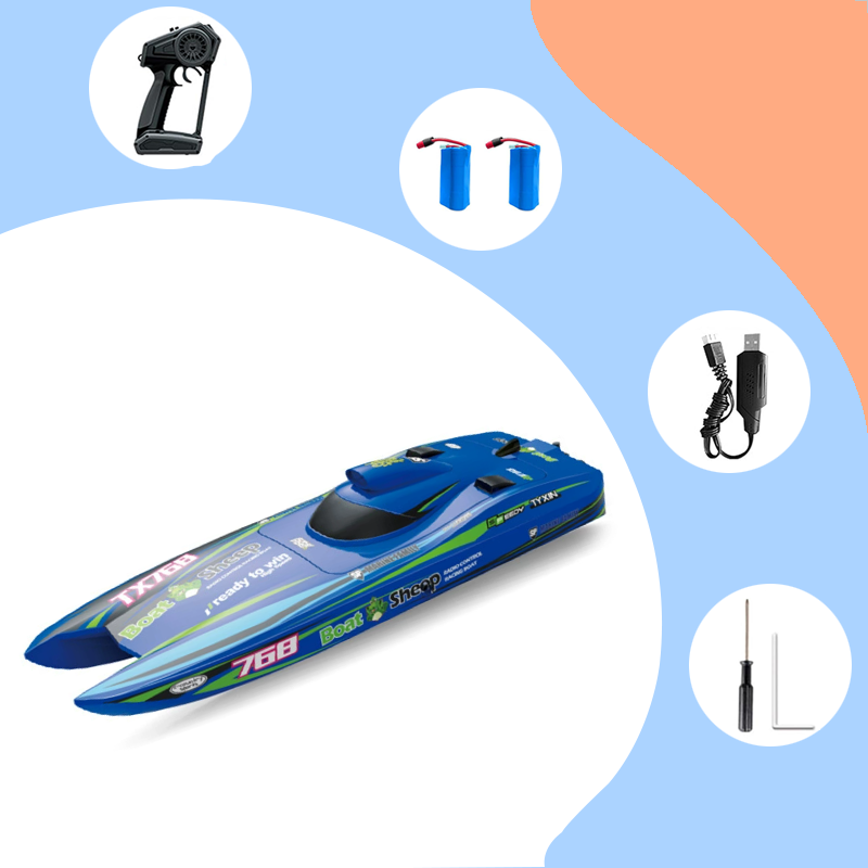 2.4GHz brushless turbojet speedboat, 30km/h