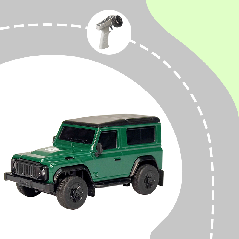 1/64 full scale remote control rock climbing car with LED lights and portable handbag