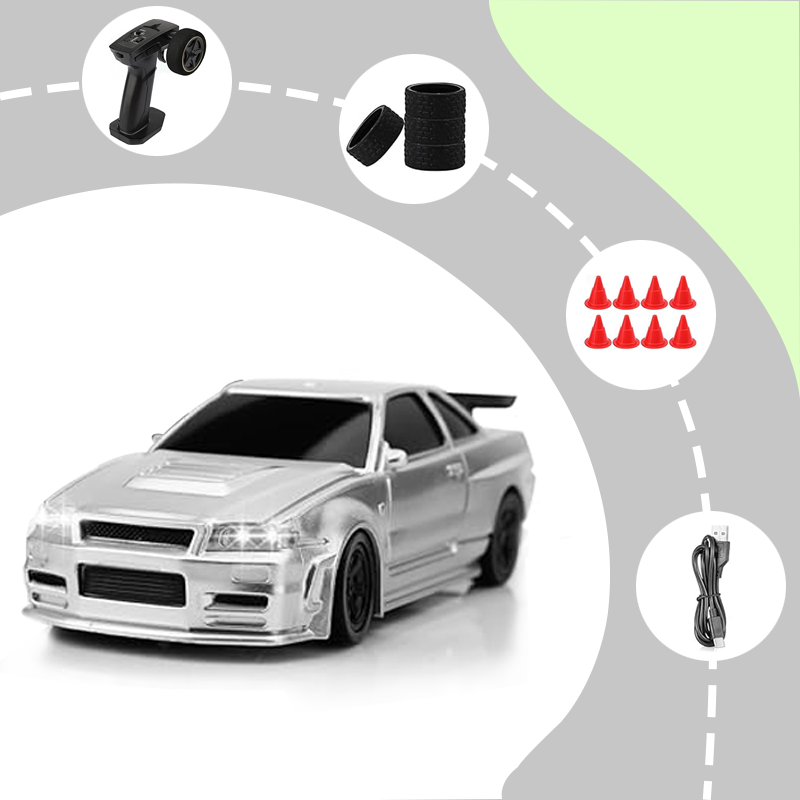 2025 New upgraded version 1/43 scale mini RC drift car with gyroscope