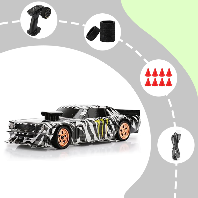 2025 New upgraded version 1/43 scale mini RC drift car with gyroscope