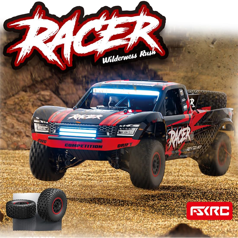 RD12 1/12 RC drift car with gyroscope, 7-color LED roof light and front/rear LEDs