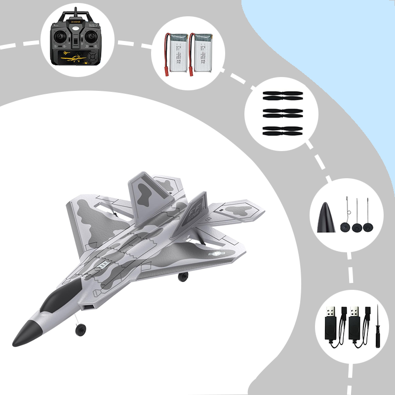 F-22 remote-controlled RTF aircraft with 6-axis gyroscope