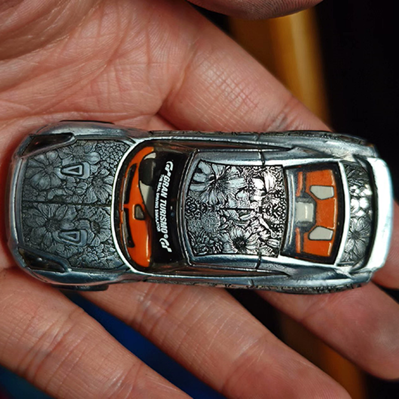 1:64 gtr r35 summer flowers Car Model - YT8