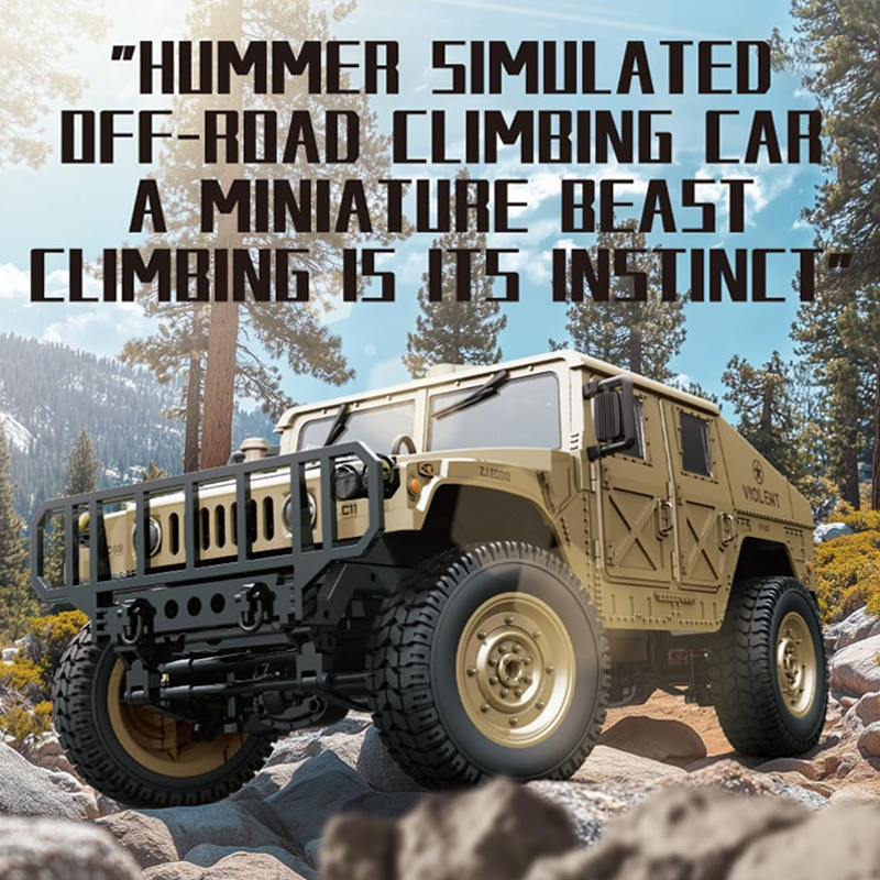 1:14 Alloy Climbing Military Remote Control Truck-JJY32