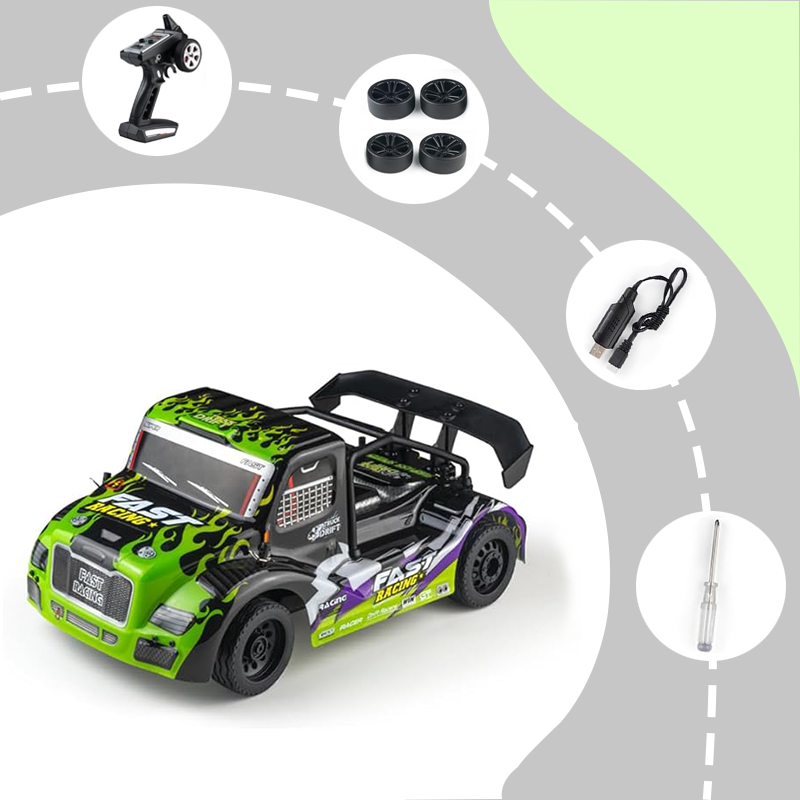 1/16 scale remote-controlled drift 4x4 truck, top speed 40 km/h, equipped with 380 motor