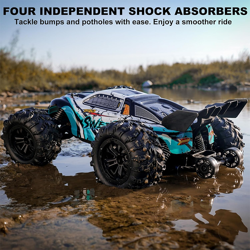 45+ MPH 4WD Brushless Waterproof Off-Road Remote Control Car 1:16