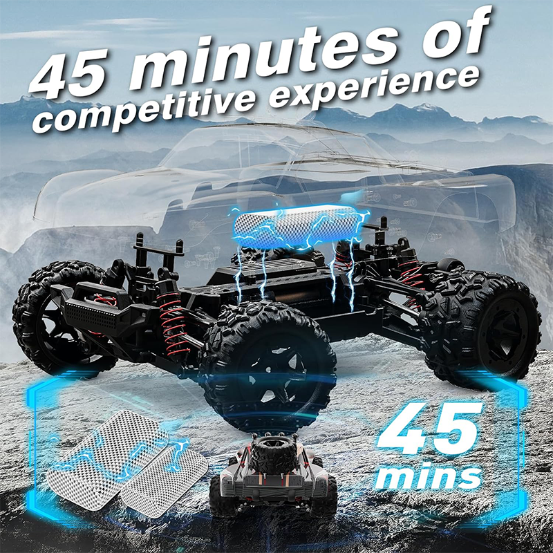 1/18 scale RC off-road truck, IPX4 waterproof 40KM/H