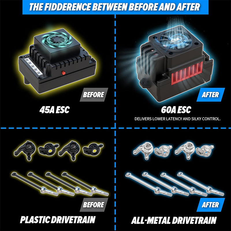 1/10 Fast Brushless RC Car, 62+KMH