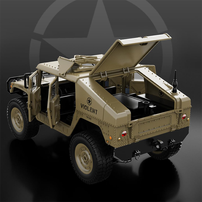 1:14 Alloy Climbing Military Remote Control Truck-JJY32