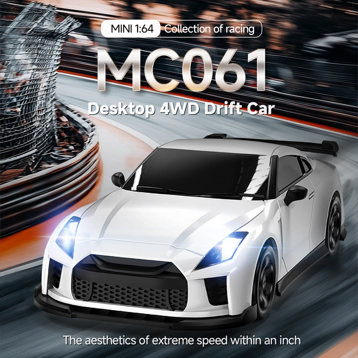 1/64 scale GTR 4WD desktop drift car - MC061