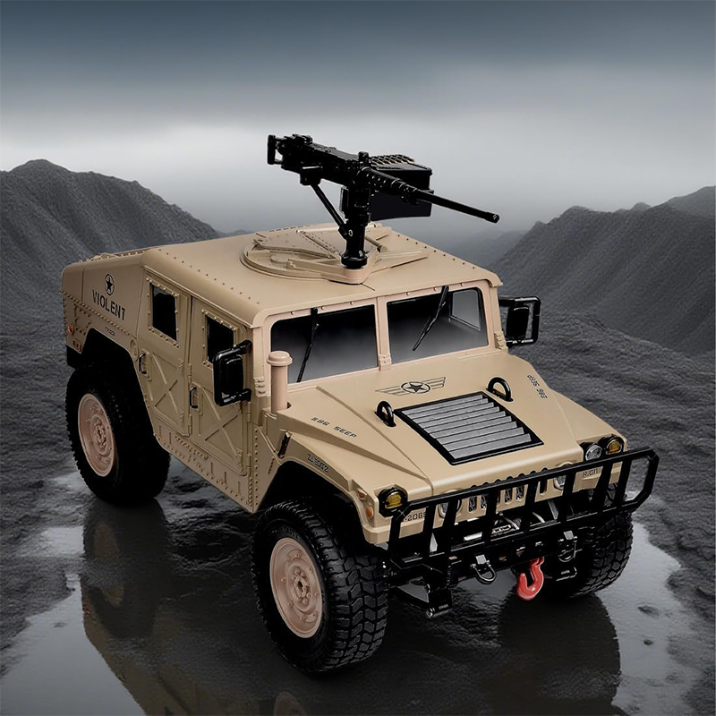 1:14 Alloy Climbing Military Remote Control Truck-JJY32