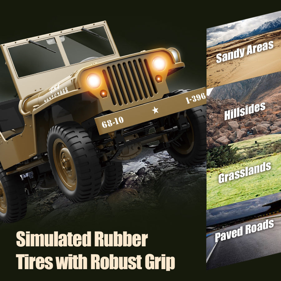 1/10 scale Willys military rock climbing remote control truck-JJY37