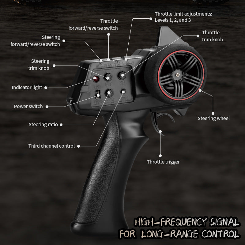 1/18 4WD Tubular Frame Remote Control 370 Motor Crawler - JJY12