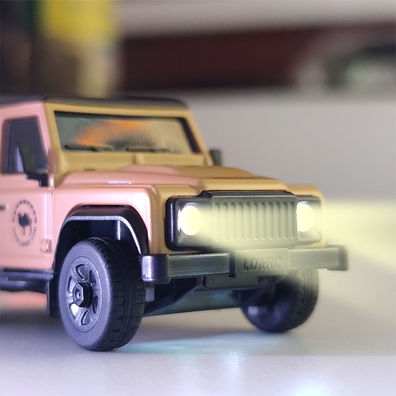 1/64 full scale remote control rock climbing car with LED lights and portable handbag