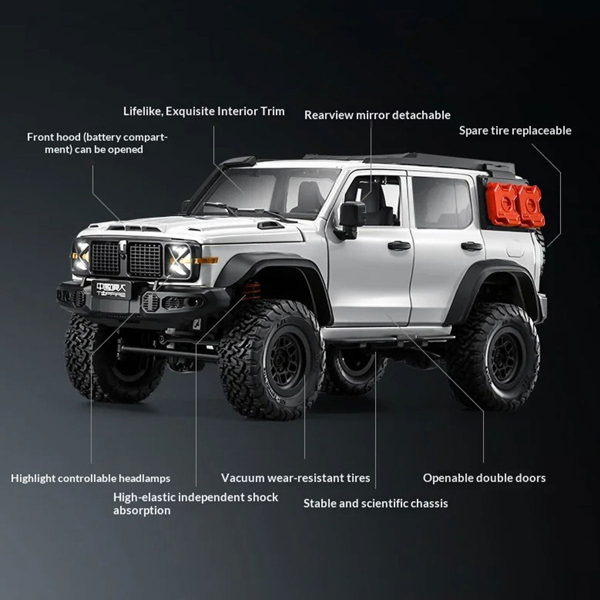 1/12 Scale 2.4GHz RC Crawler Full Proportional 4WD Off-Road Vehicle-MNY01