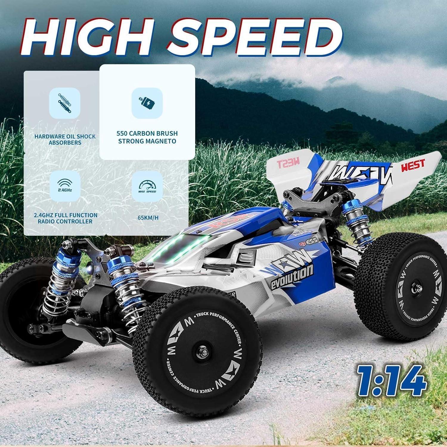 1:14 scale off-road high-speed remote control car, 43 mph - WLY19