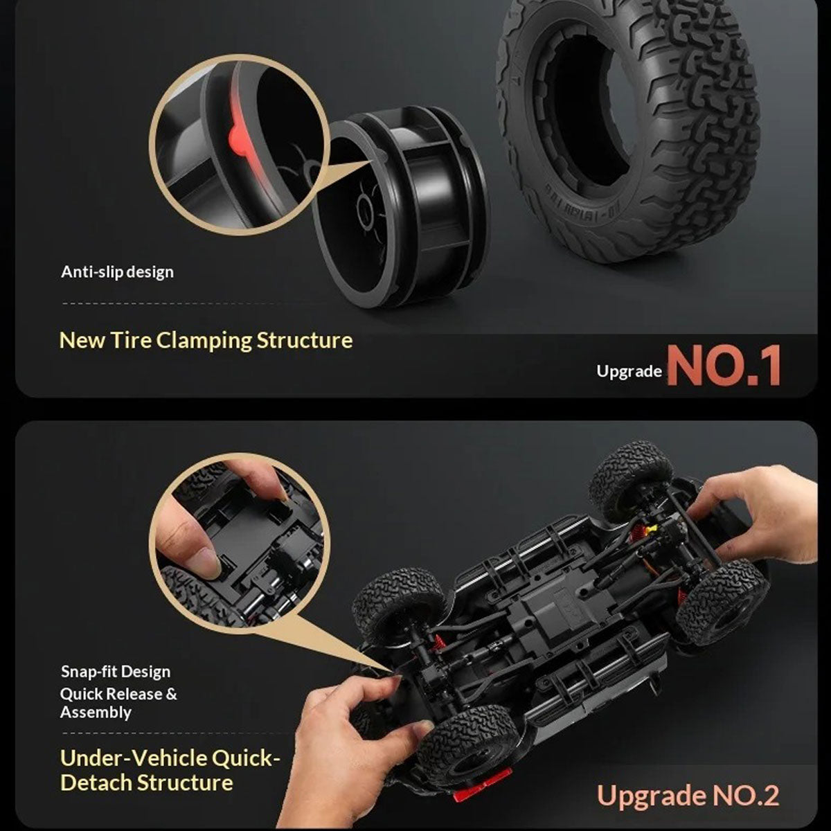 1/12 Scale 2.4GHz RC Crawler Full Proportional 4WD Off-Road Vehicle-MNY01