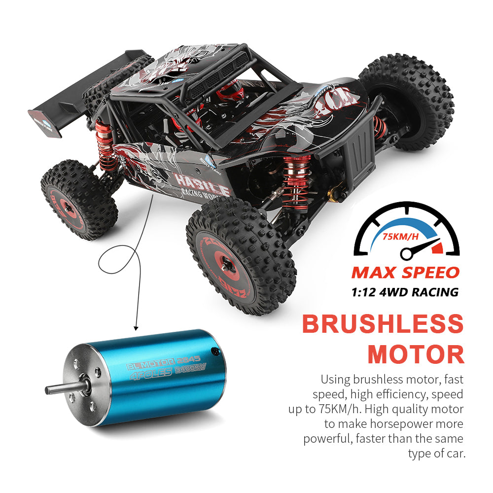 1:12 Brushless V8 4WD Off-Road Drift Car 75 km/h - WLY6