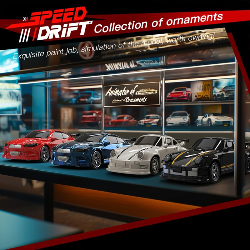 1/64 4WD Mini RC Drift Car with LED Lights-KF20