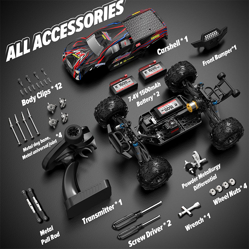 1/10 Fast Brushless RC Car, 62+KMH
