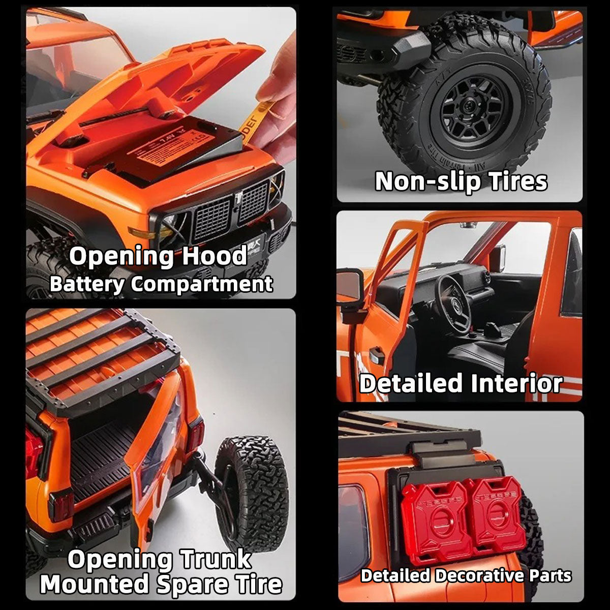 1/12 Scale 2.4GHz RC Crawler Full Proportional 4WD Off-Road Vehicle-MNY01