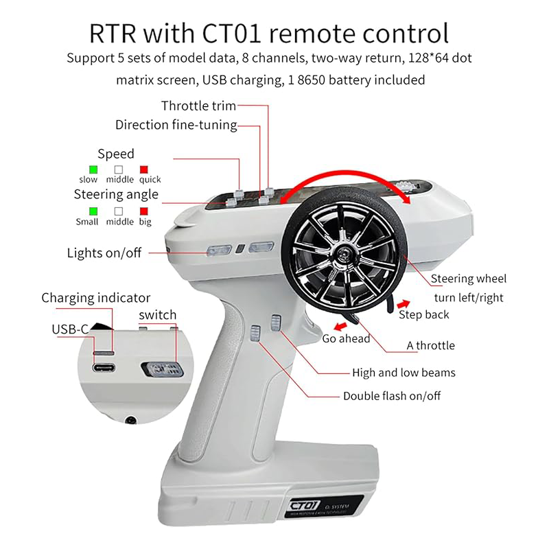1/64 scale DIY car shell mini RTR remote control sports car - LDA01
