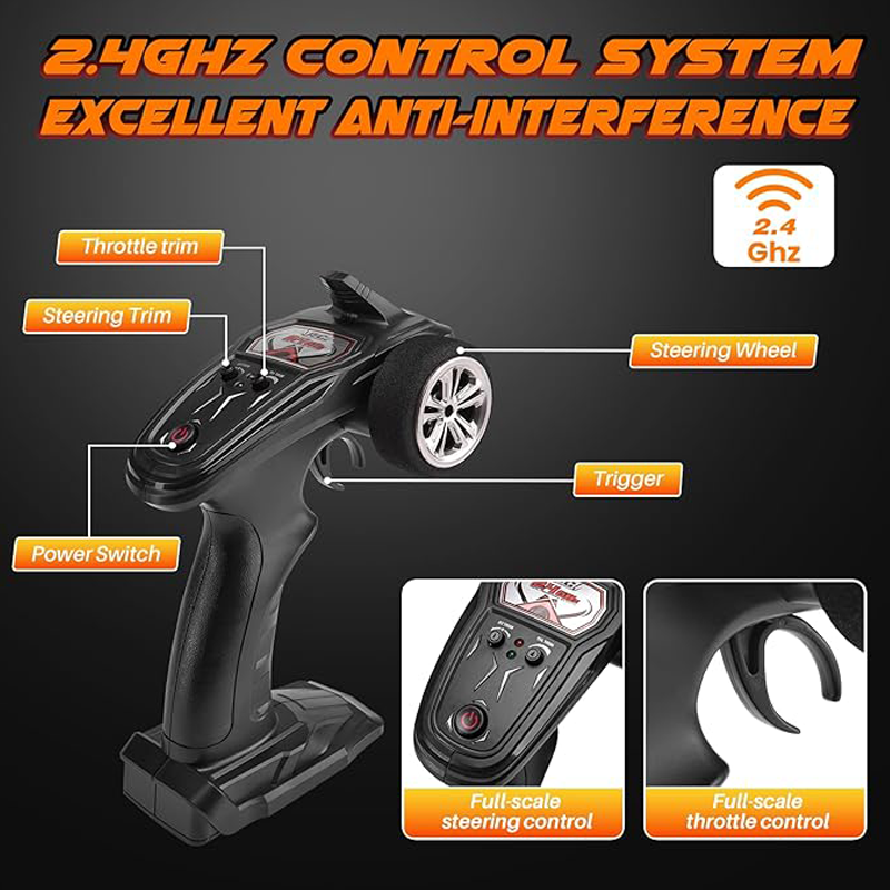 1:12 Hummer 2.4GHz All-Terrain Remote Control Waterproof Climbing Vehicle - JJY20