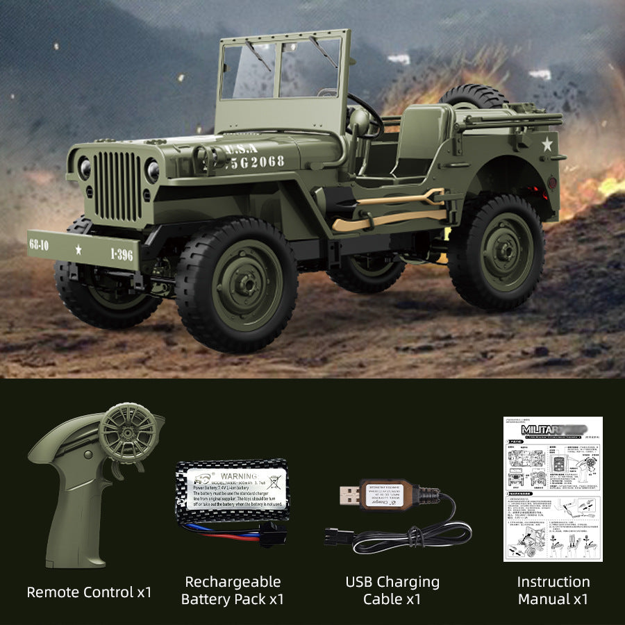 1/10 scale Willys military rock climbing remote control truck-JJY37