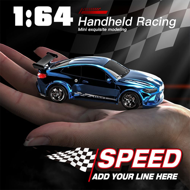 1/64 4WD Mini RC Drift Car with LED Lights-KF20