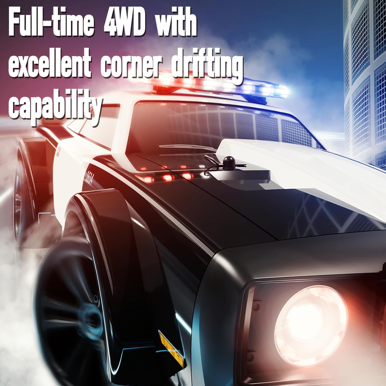 1:16 scale Dodge muscle police car, 35 km/h - SGY33