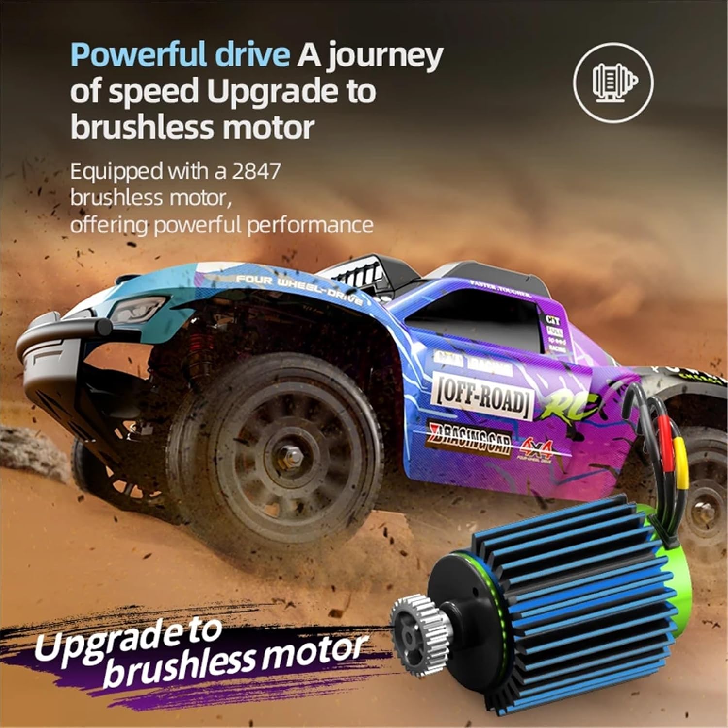 1/10 RTR remote-controlled brushless pickup truck, 40 km/h - JJY4