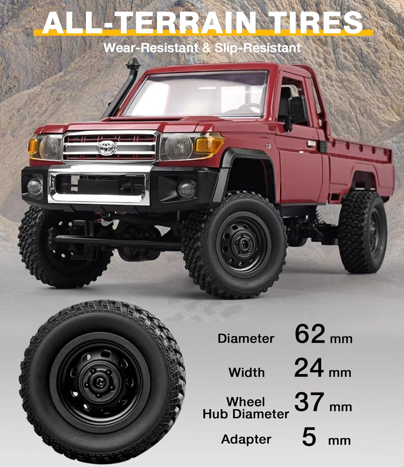 1/12 4x4 Off-Road Remote Control Pickup Truck - JJY35