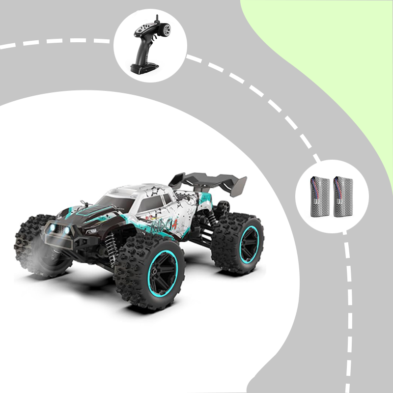1:14 scale off-road remote control car, top speed 50 km/h, 60-minute battery life