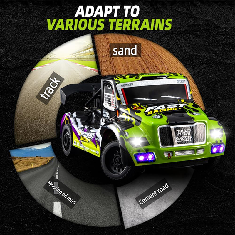 1/16 scale remote-controlled drift 4x4 truck, top speed 40 km/h, equipped with 380 motor