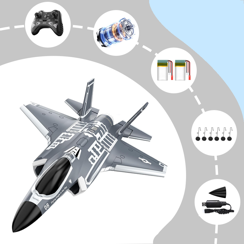 F35 4-channel brushless RTF glider with 2.4GHz 6-axis gyroscope stabilizer