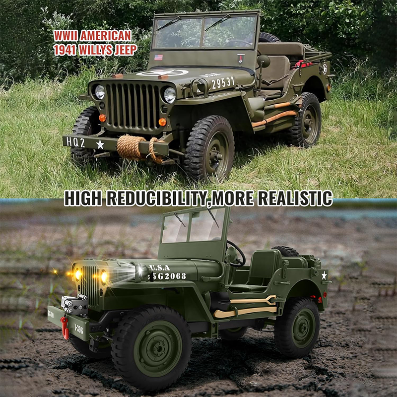 1/10 scale Willys military rock climbing remote control truck-JJY37