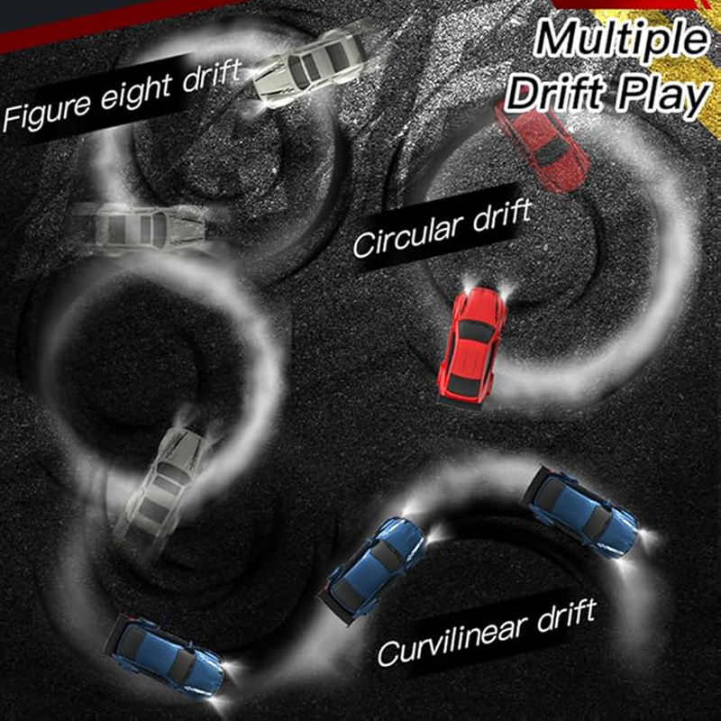 1/64 4WD Mini RC Drift Car with LED Lights-KF20
