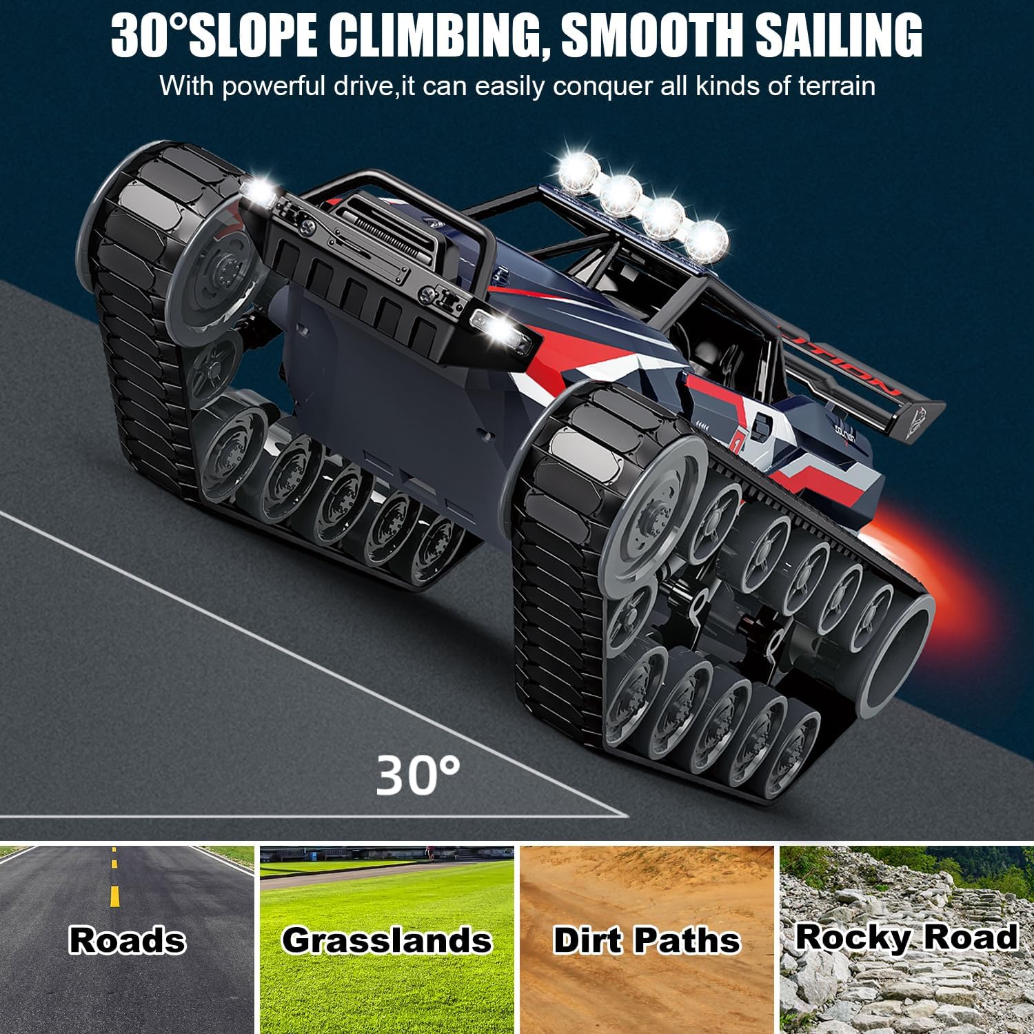 1/12 scale 4WD remote-controlled military tracked tank - JJY22