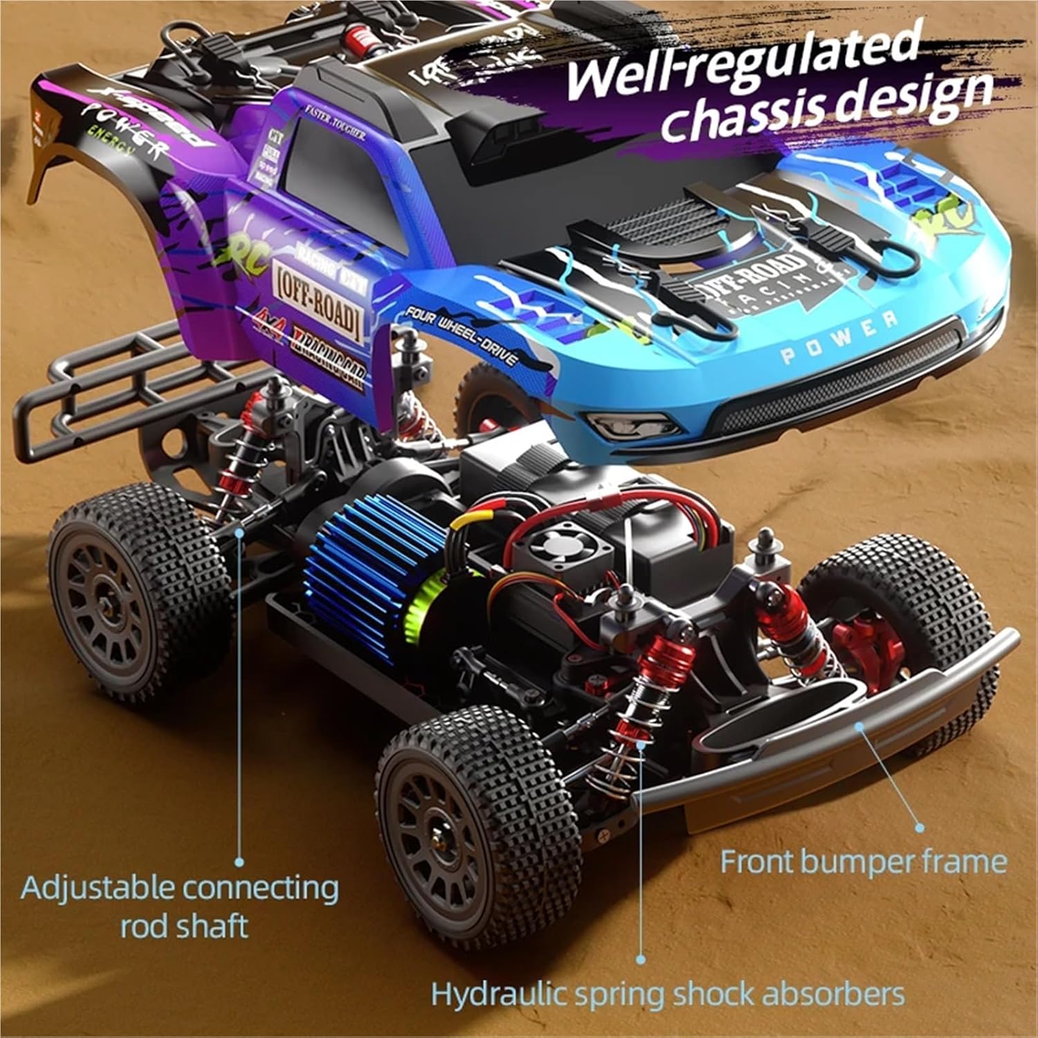 1/10 RTR remote-controlled brushless pickup truck, 40 km/h - JJY4