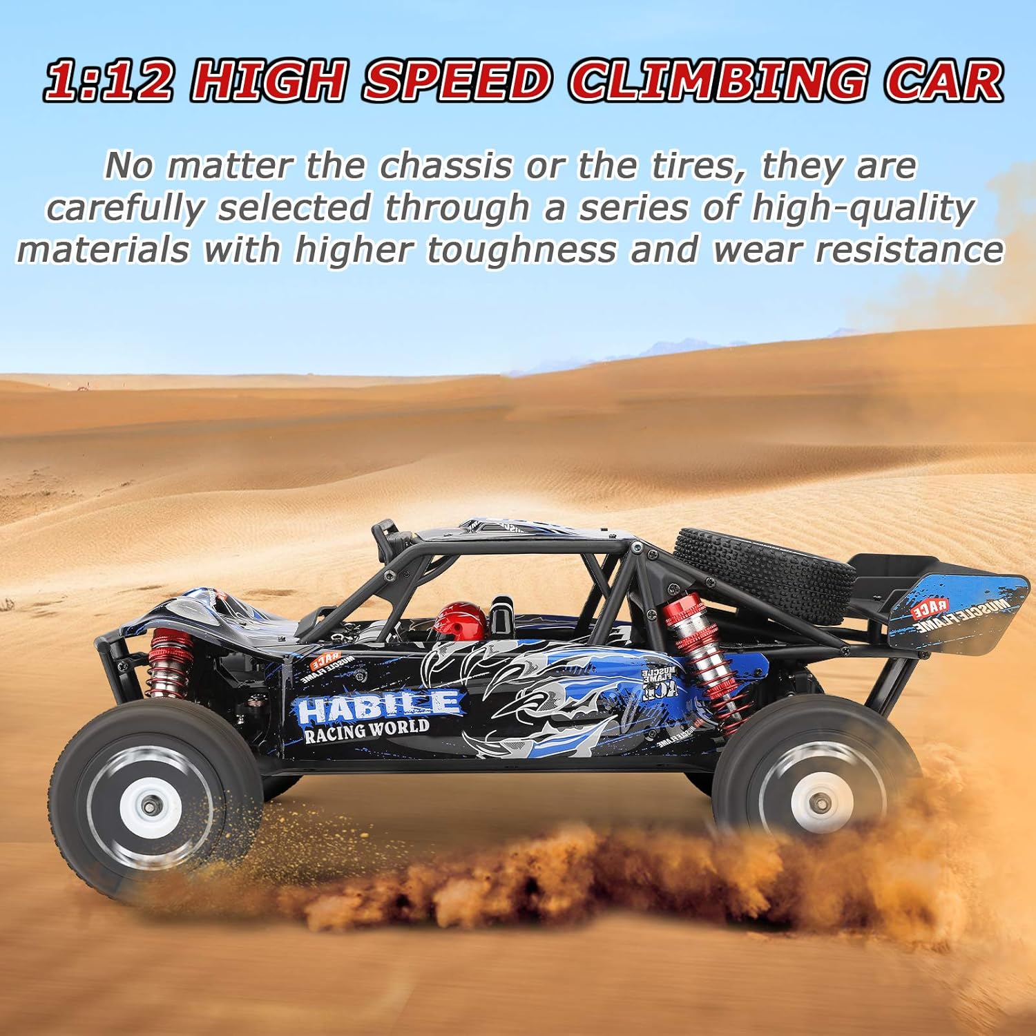 1/12 scale 2.4GHz four-wheel drive high-speed race car, 60 km/h - WLY11