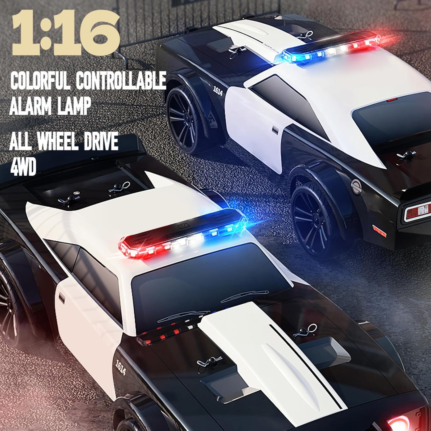 1:16 scale Dodge muscle police car, 35 km/h - SGY33