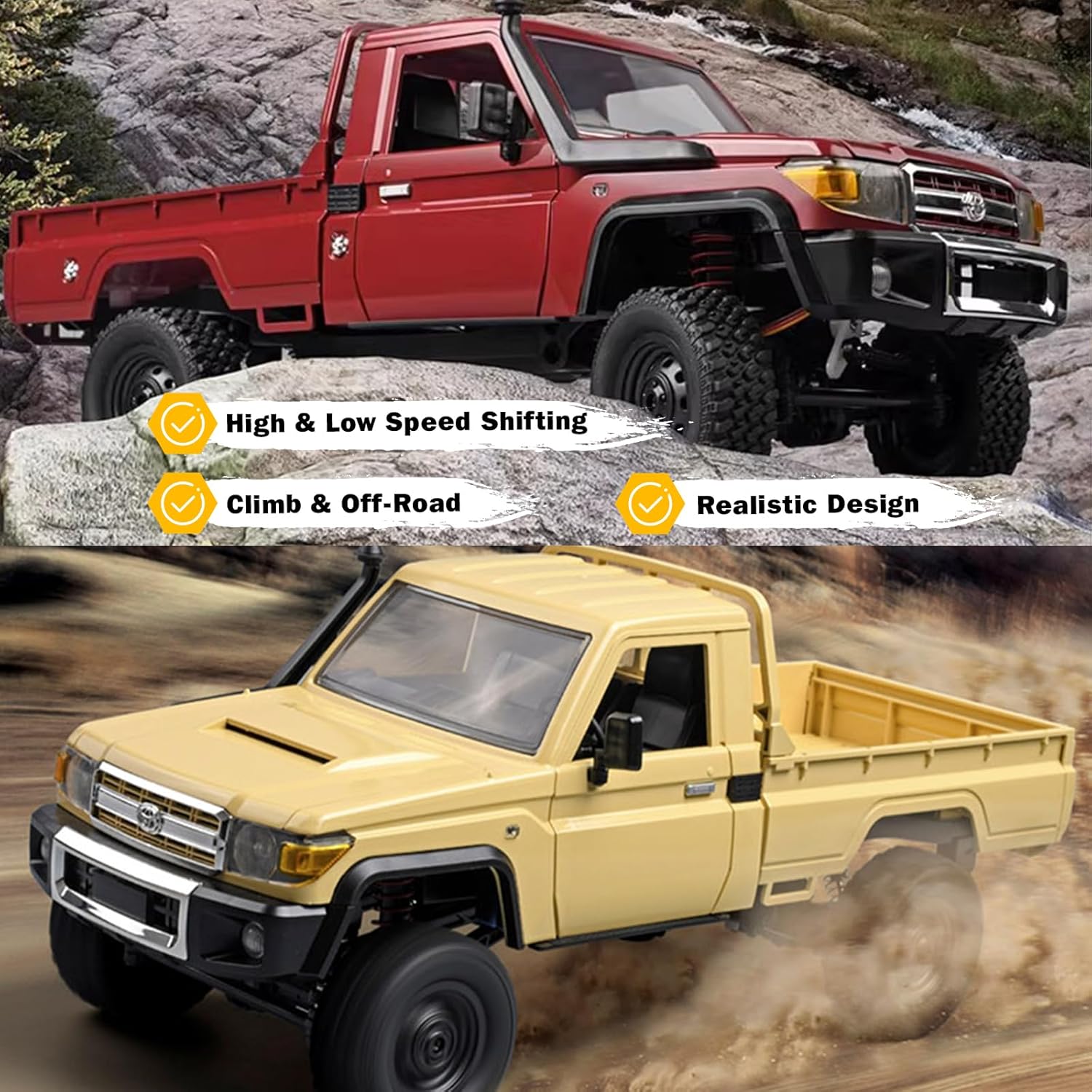 1/12 4x4 Toyota LC79 Off-Road Remote Control Pickup Truck - JJY35