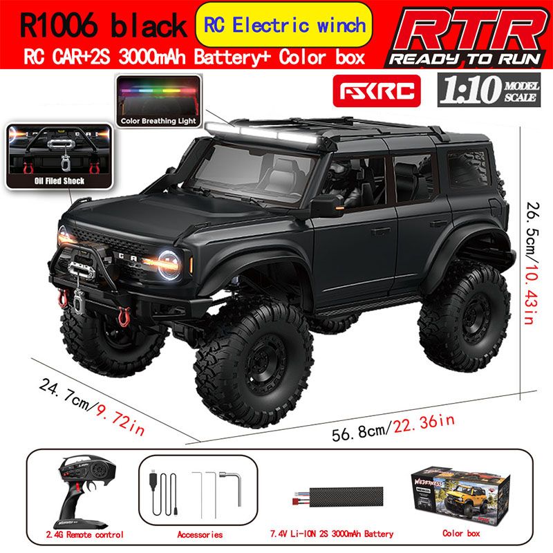 1/10 scale winch metal driveshaft remote control climbing car - SGY8