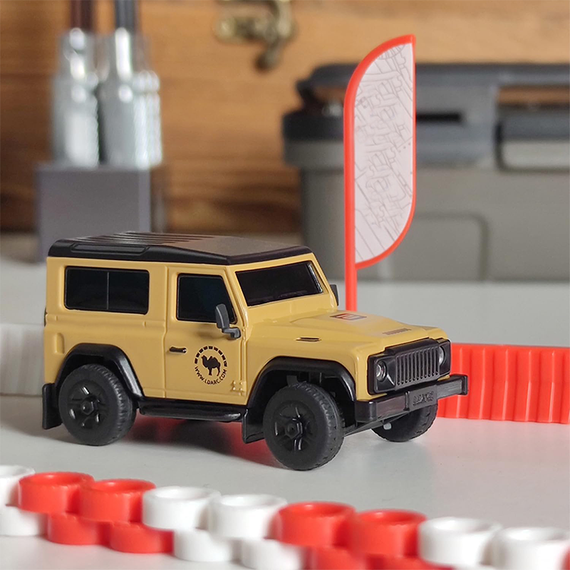 1/64 full scale remote control rock climbing car with LED lights and portable handbag