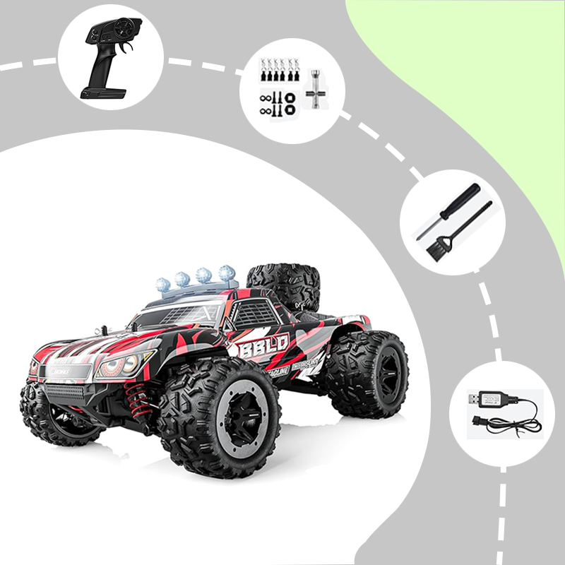 1/18 scale RC off-road truck, IPX4 waterproof 40KM/H