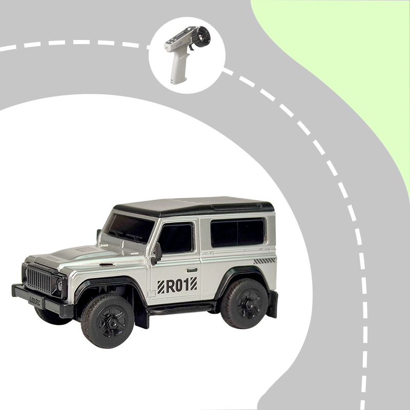 1/64 full scale remote control rock climbing car with LED lights and portable handbag