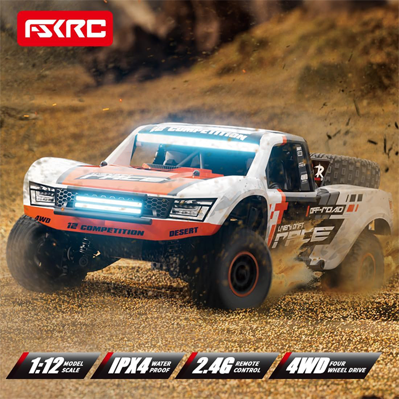 RD12 1/12 RC drift car with gyroscope, 7-color LED roof light and front/rear LEDs