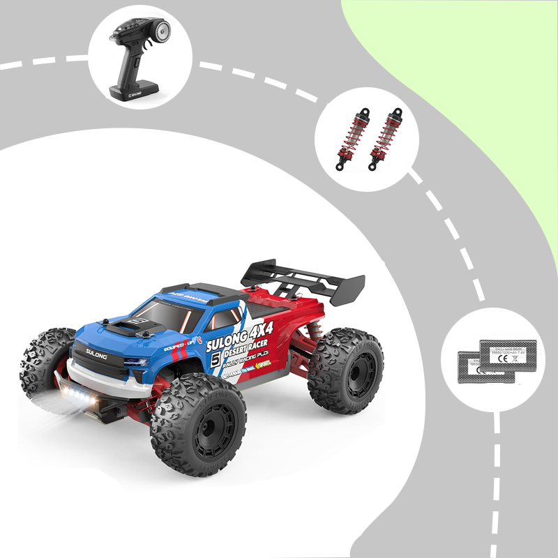 1/16 scale high-speed 2.4GHz remote control car, 45 km/h