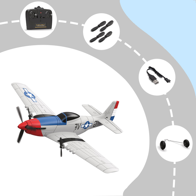 P51 remote control airplane, six-axis gyroscope