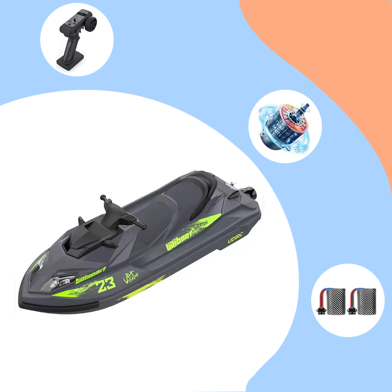 2.4GHz brushless remote-controlled turbojet motorboat, 25 km/h